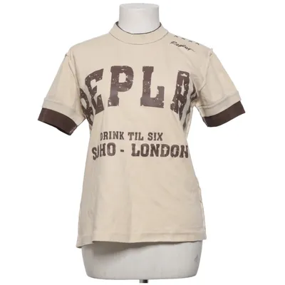 T-shirt (Beige, Bruin) van Replay Katoen