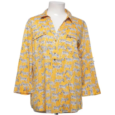 Blouse (Yellow, Black, White) from New York & Company Cotton, Elastane