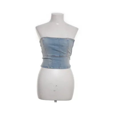 Crop top (Blå) från Zara Bomull, Elastan