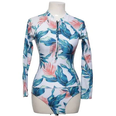 Swimsuit (White, Blue, Multicolored) from Ao Ni Hua Elastane, Polyamide, Polyester
