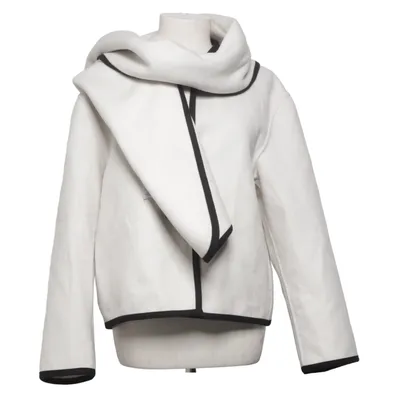 Jacket (White, Black) from Dobber Polyester, Wool