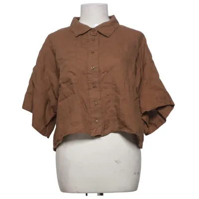 Kurzarmhemd (Braun) von Premium Quality Gina Tricot Leinen