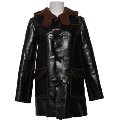 Shearlingjakke (Sort, Brun) fra Adolfo Dominguez Polyester, Polyurethan