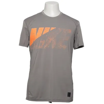 T-shirt (Gray, Orange) from Nike Pro Elastane, Polyester
