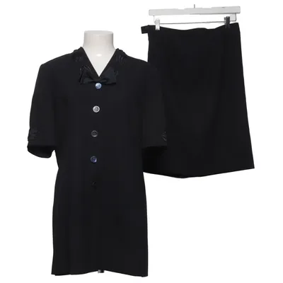 Skirt suit (Black) from Antonette Silk, Wool