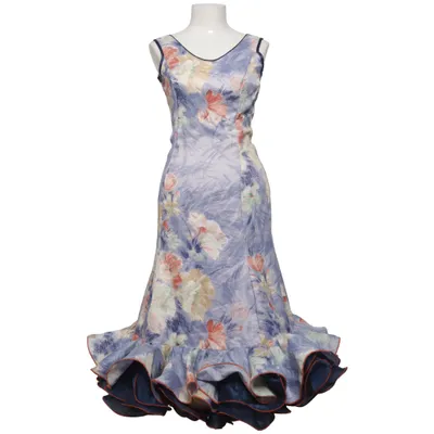 Maxi jurk (Blauw, Meerkleurig)