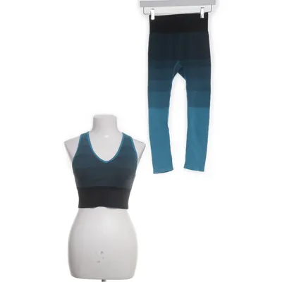 Trainingsset (Zwart, Blauw) Elastaan, Polyamide, Polyester
