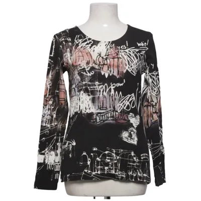 Lange mouwen shirt (Zwart, Wit, Meerkleurig) van Fuego Woman Elastaan, Viscose