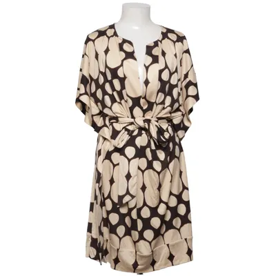 Kjole (Beige, Sort) fra Diane von Furstenberg Nylon, Silke