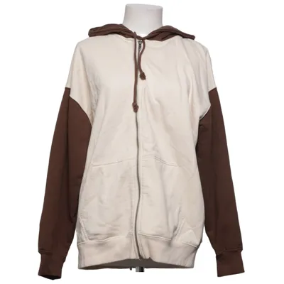 Hoodie (Brown, White) from Pacific Republic Pull & Bear Cotton, Polyester