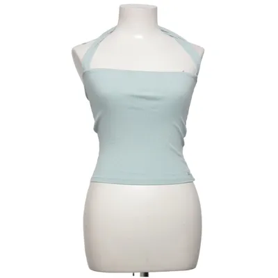 Halter neck top (Blue) from Pacific Republic Pull & Bear Cotton, Elastane
