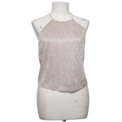Tank­top (Beige, Silber) von Miss Selfridge Petites Metallfaser, Polyester