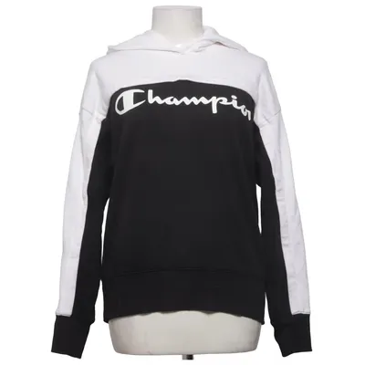 Hoodie (Black, White) from Champion Cotton, Polyester