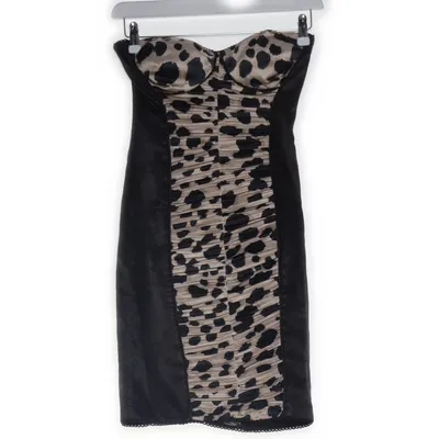 Cocktail dress (Black, Beige) from Fervente Polyester, Elastane