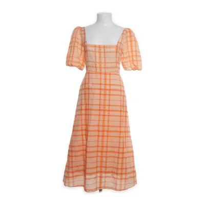 Jurk (Oranje, Wit) van Envii Organisch katoen, Polyamide, Viscose, Gerecycled polyester