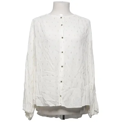 Blus (Vit, Guldfärgad) från Zara Metallfiber, Viskos