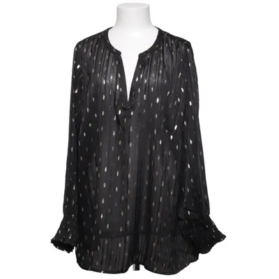 Bluse (Sort, Guld) fra Zizzi Genanvendt polyester