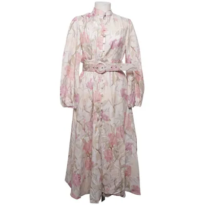 Långklänning (Vit, Rosa, Brun) från Sunfere Viskos