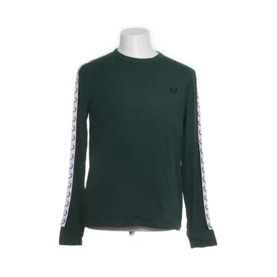 Långärmad t-shirt (Grön, Vit) från Fred Perry Bomull, Elastan, Polyester
