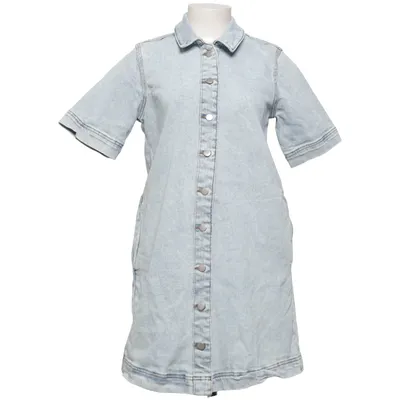 Jeansklänning (ISOL 2/4 SLEEVE BUTTON DRESS/R) från VILA Clothes Elastan, Återvunnen bomull