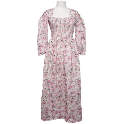 Maxi dress (Pink, White, Multicolored) from Ganni Organic cotton