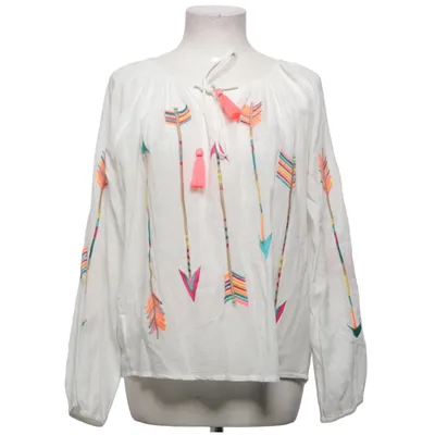 Bluse (Weiß, Mehrfarbig) von Free Minds Baumwolle