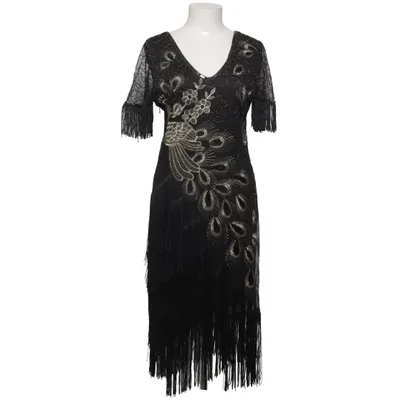 Robe de cocktail (Noir, Multicolore) Polyester