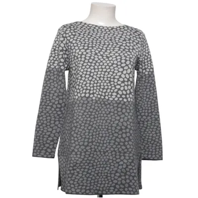 Pull-over (Gris, Blanc) de Oleana Laine de mouton, Soie