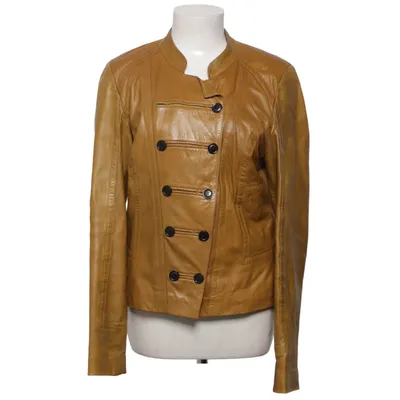 Leren jack (Bruin) van Claudia Sträter Leer, Polyester