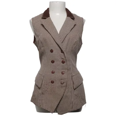 Jakkesætsvest (Brun, Beige) fra Fire Polyester, Viscose