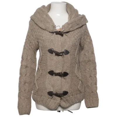 Cardigan (Beige) de Adele Fado Polyester, Laine