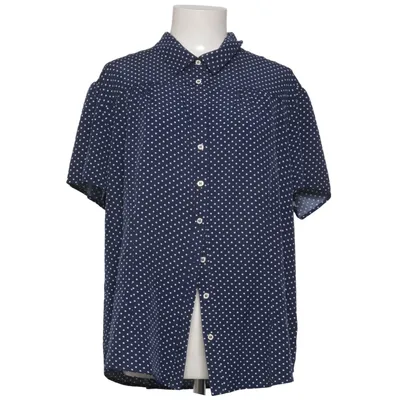 Kortärmad skjorta (Blå, Vit) från Glinder Polyester, Viskos