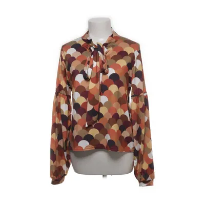 Knytblus (Brun, Flerfärgad) från Warehouse Elastan, Polyester