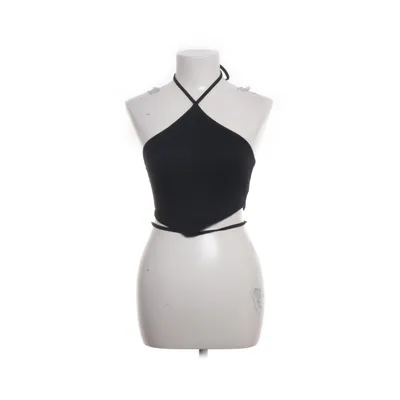 Halterneck top (Sort) fra NA-KD Elastan, Polyester
