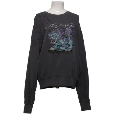 Sweatshirt (Blue-Lion Relaxed Crew Neck Sweater) van Ed Hardy Katoen