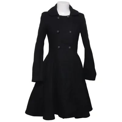 Manteau (Noir) de Heroines Acétate, Polyamide, Laine