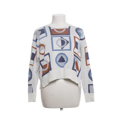 Sweater (White, Blue, Multicolored) from EDC Brand Cotton, Acrylic