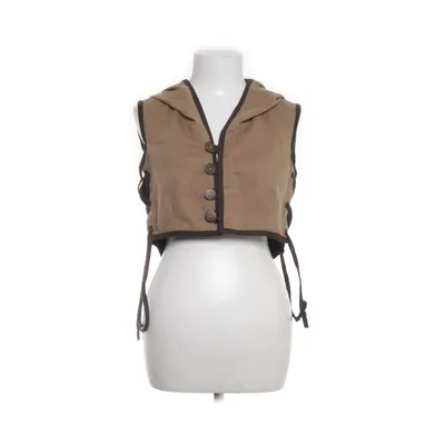 Short sleeve hoodie (Beige, Brown) from Guru Shop Elastane, Viscose
