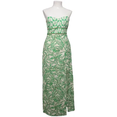 Dress (Green, White) from Zara Linen, Viscose