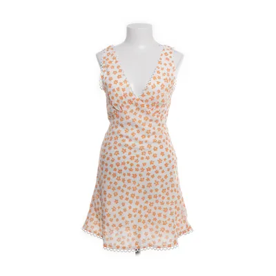 Dress (White, Orange) from Billy J Cotton, Polyester