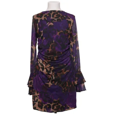 Jurk (Lila, Bruin, Zwart, Meerkleurig) van Boohoo Elastaan, Polyester