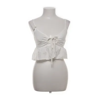 Crop top (Vit) från Bershka Bomull, Elastan