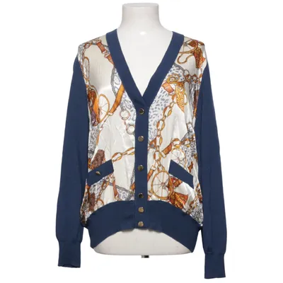 Cardigan (Bleu, Multicolore) de Luisa Spagnoli Soie, Laine