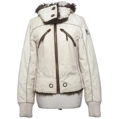 Winter jacket (White, Brown) from Miss Sixty Acrylic, Cotton, Polyester