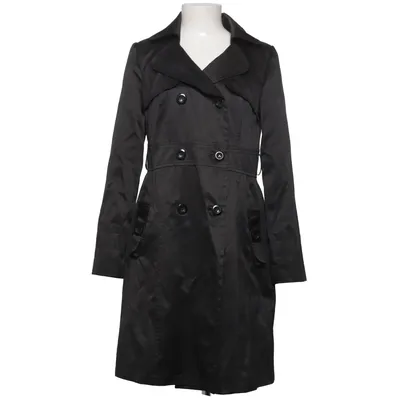 Trench-coat (Noir) de Quiosque Coton, Polyester