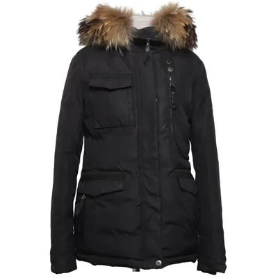 Parka (Zwart) van Hollies Stockholm Katoen, Dons, Veer, Polyamide, Polyester