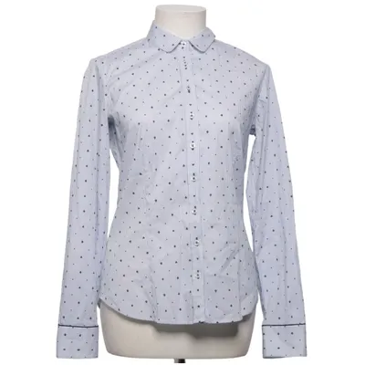 Chemise (Bleu, Blanc) de Eterna Coton, Élasthane