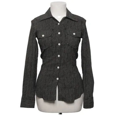 Skjorta (Svart, Vit) från Hennes Collection Polyester, Viskos