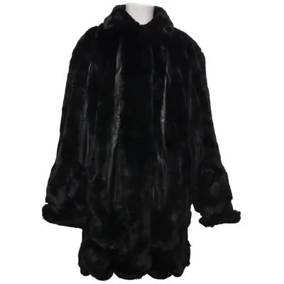 Veste en fourrure (Noir) Cuir, Polyester