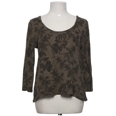 Langærmet t-shirt (Brun, Sort) fra WE Fashion Bomuld, Viscose